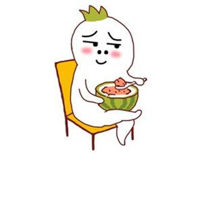 吃饼吃瓜的表情包可爱,萌态十足，笑翻你的日常